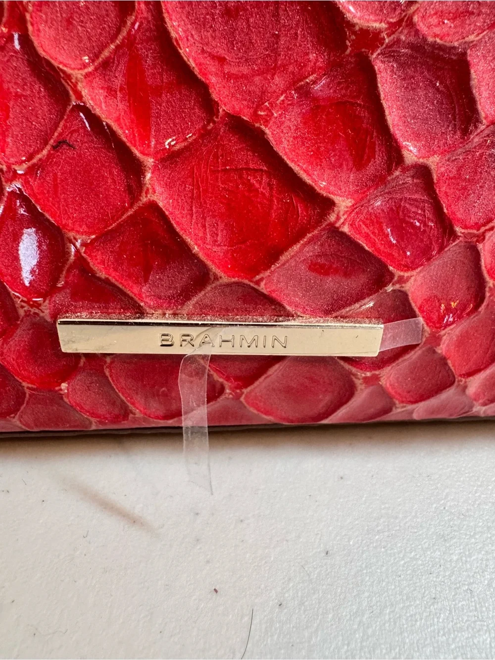 NWT Brahmin Large Duxbury Leather Satchel: Candy Apple Carlisle